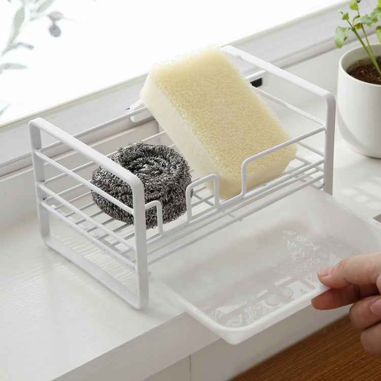 Kitchen Iron Drain Rack Steel Ball Soap Dishcloth Storage Rack