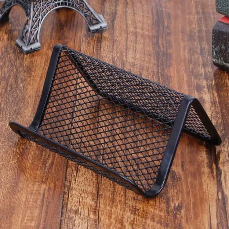 5 PCS Office Convenient Practical Metal Mesh Card Holder