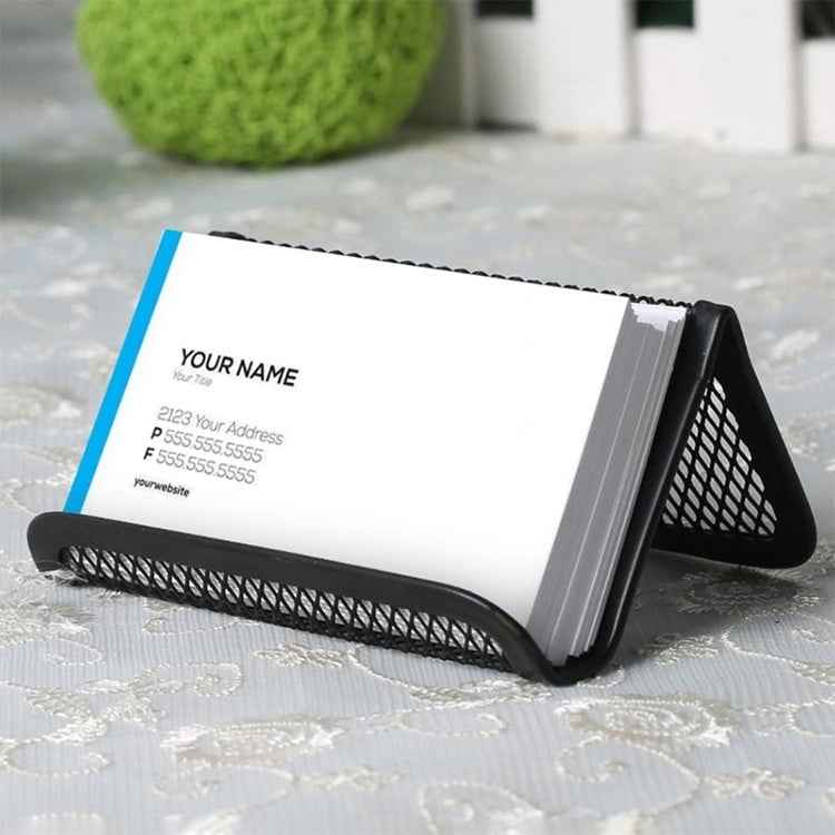 5 PCS Office Convenient Practical Metal Mesh Card Holder