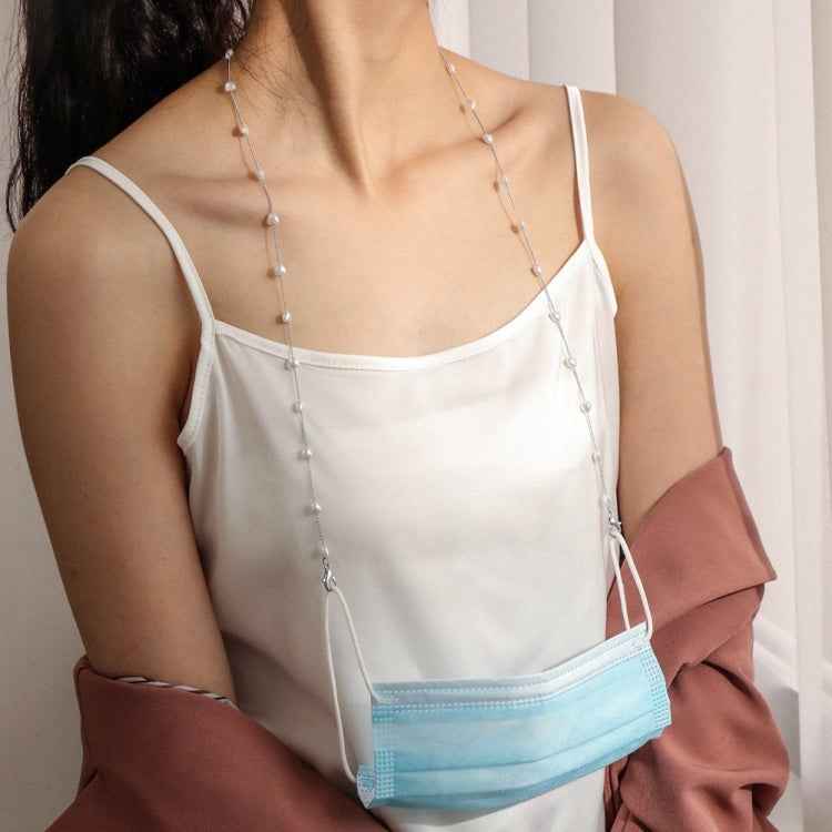 Mask Lanyard Love Pearl Anti-Lost Mask Lanyard Hanging Neck Glasses Chain