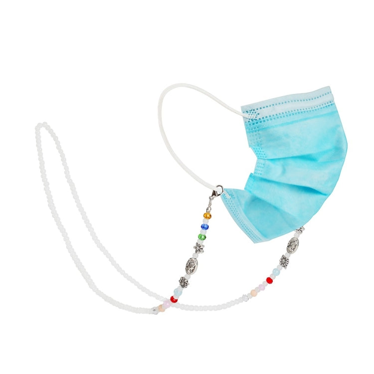 Retro Color Beads Mixed Mask Anti-Lost Lanyard Hanging Glasses Chain, Retro Color Beads Chain