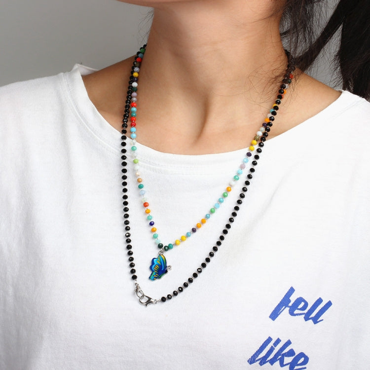 Jewelry Bead Chain Butterfly Pendant Mask Anti-Drop Lanyard Necklace Glasses Chain, Butterfly Pendant Chain