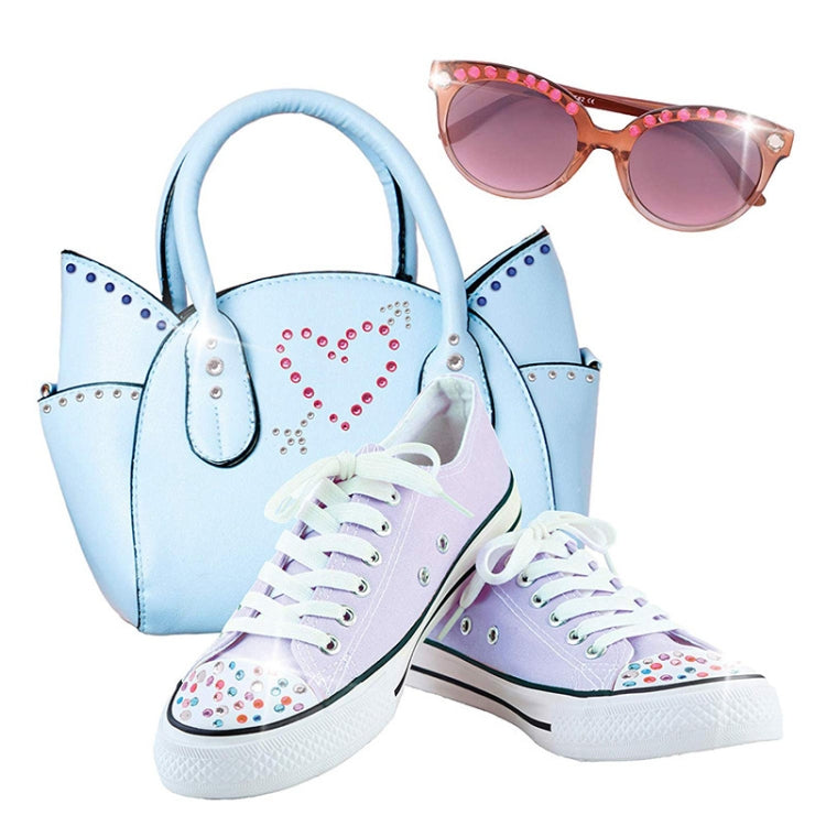 Girl Pretend Play Toy Sticker Diamond Pieces Nailing Machine, Nailing Machine