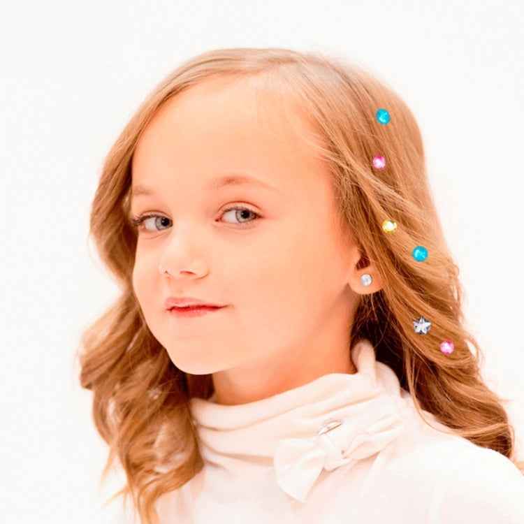 Girl Pretend Play Toy Sticker Diamond Pieces Nailing Machine