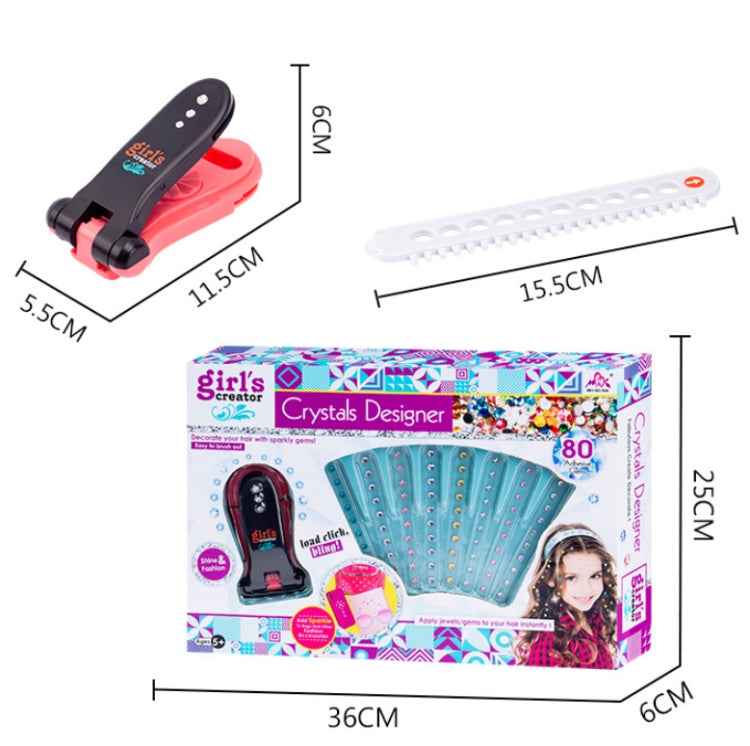 Girl Pretend Play Toy Sticker Diamond Pieces Nailing Machine