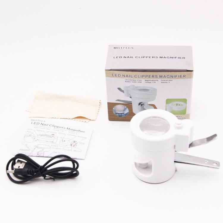 Detachable With LED Light HD 3.5 Times Old Man Nail Clippers Magnifying Glass