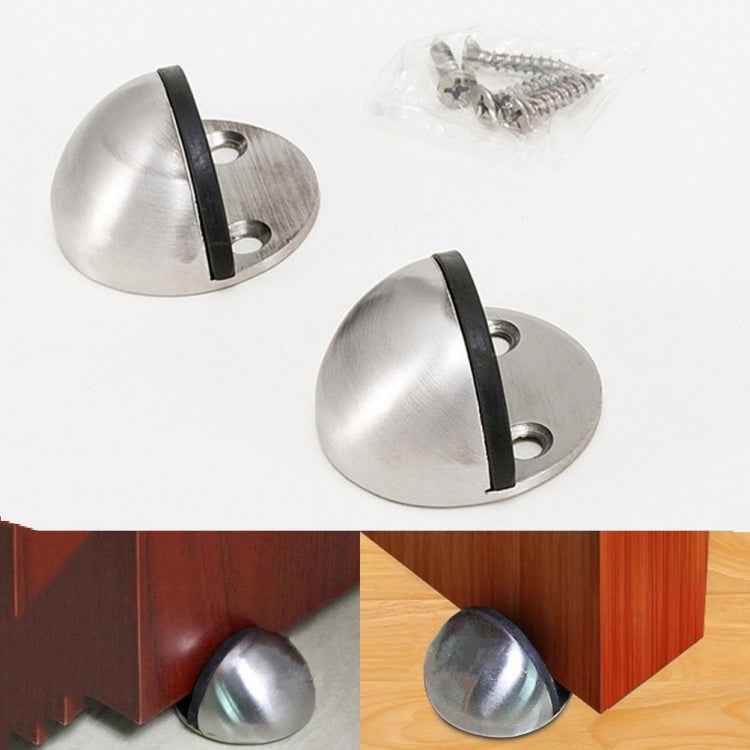 2pcs/pack Stainless Steel Door Stop Free Punch Door Top Cabinet Hardware Accessories