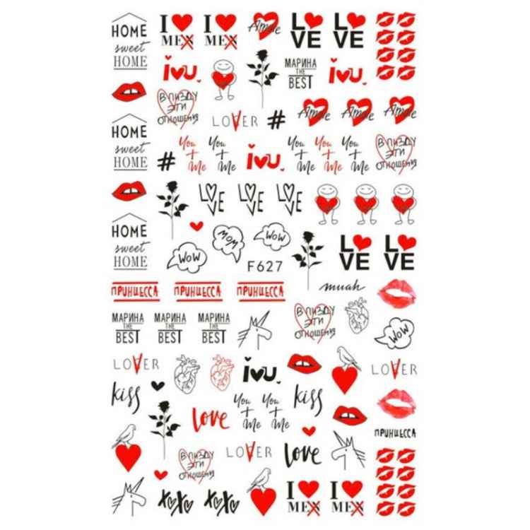 10pcs 3D Adhesive Butterfly Retro Rose Color Nail Art Sticker