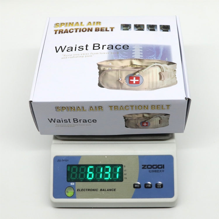 Lumbar Spine Inflated Traction Belt Lumbar Disc Pneumatic Waist Protective Belt, Khaki