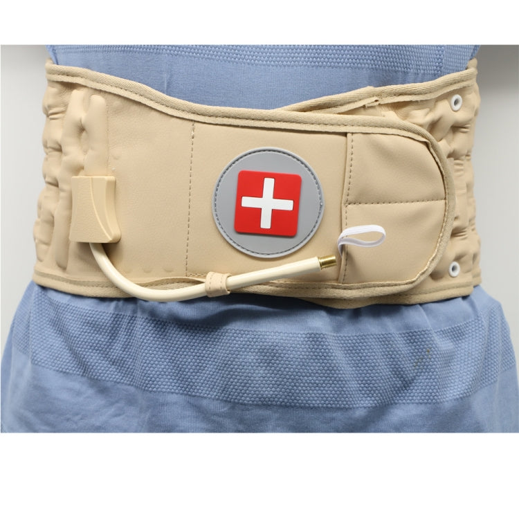 Lumbar Spine Inflated Traction Belt Lumbar Disc Pneumatic Waist Protective Belt, Khaki