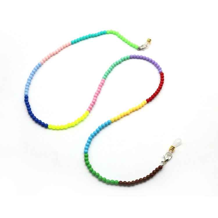 Color Beaded Non-Slip Anti-Drop Mask Glasses Chain Hanging Neck Lanyard Rope