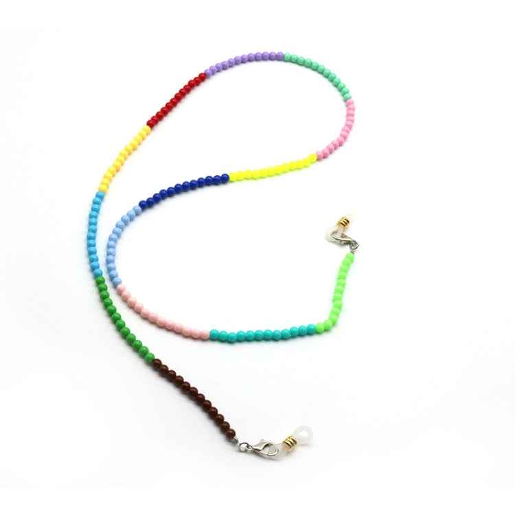 Color Beaded Non-Slip Anti-Drop Mask Glasses Chain Hanging Neck Lanyard Rope