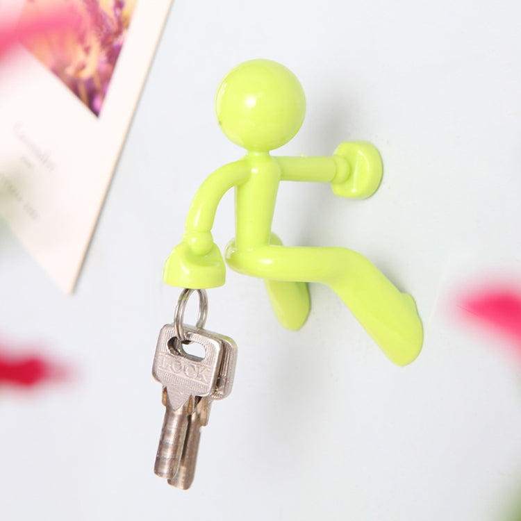 2 PCS Cute Humanoid Strong Magnet Key Hanger Multifunctional Magnetic Refrigerator Magnet, Random Color Delivery, Key Hanger