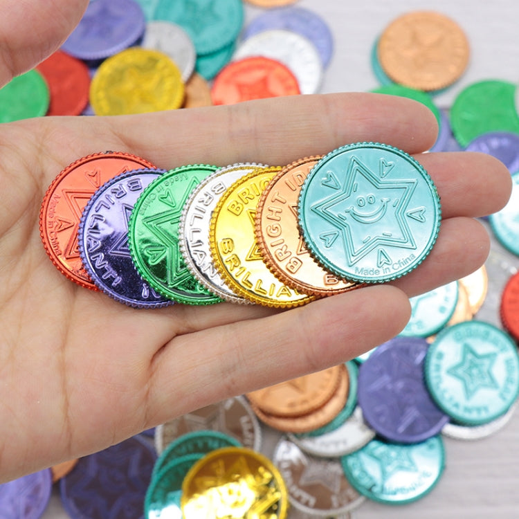 100 PCS / Bag Pirate Gold Coin Seven Color Lucky Coin Christmas Game Props, 100 PCS / Bag Seven Color Lucky Coin