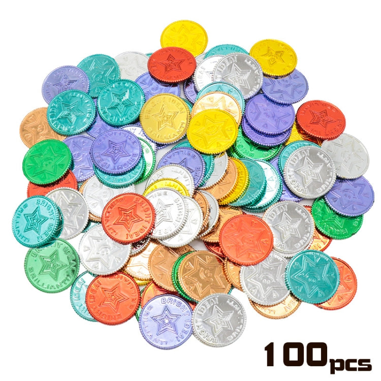 100 PCS / Bag Pirate Gold Coin Seven Color Lucky Coin Christmas Game Props, 100 PCS / Bag Seven Color Lucky Coin