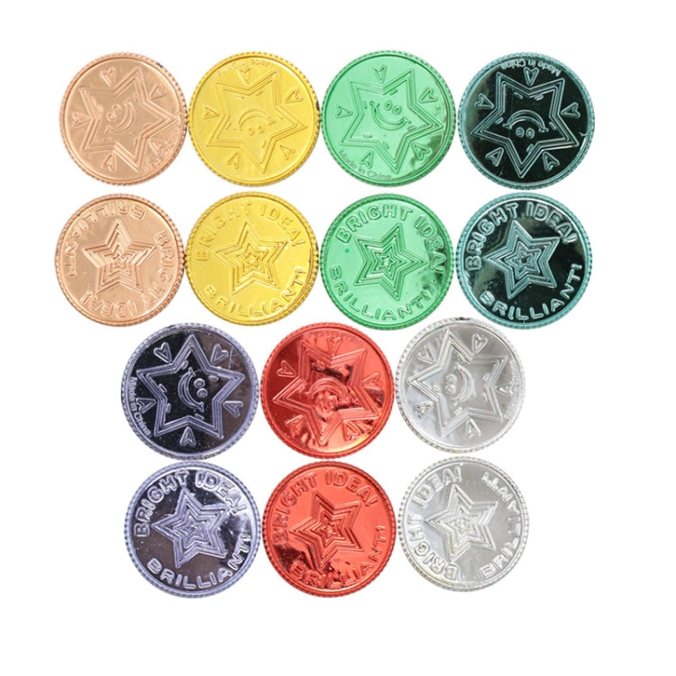 100 PCS / Bag Pirate Gold Coin Seven Color Lucky Coin Christmas Game Props, 100 PCS / Bag Seven Color Lucky Coin