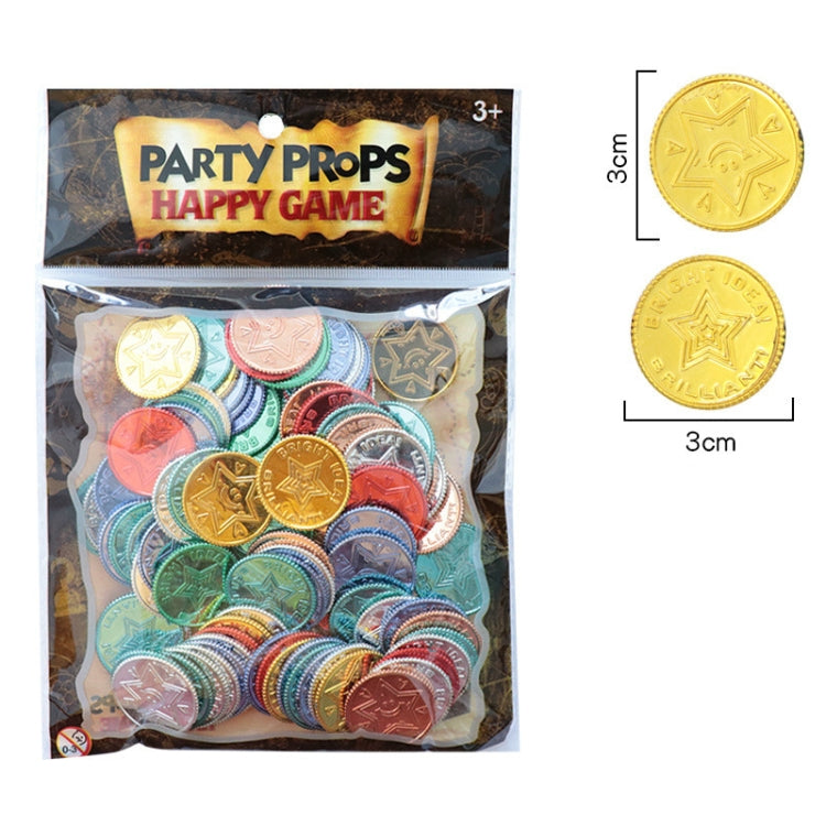 100 PCS / Bag Pirate Gold Coin Seven Color Lucky Coin Christmas Game Props, 100 PCS / Bag Seven Color Lucky Coin