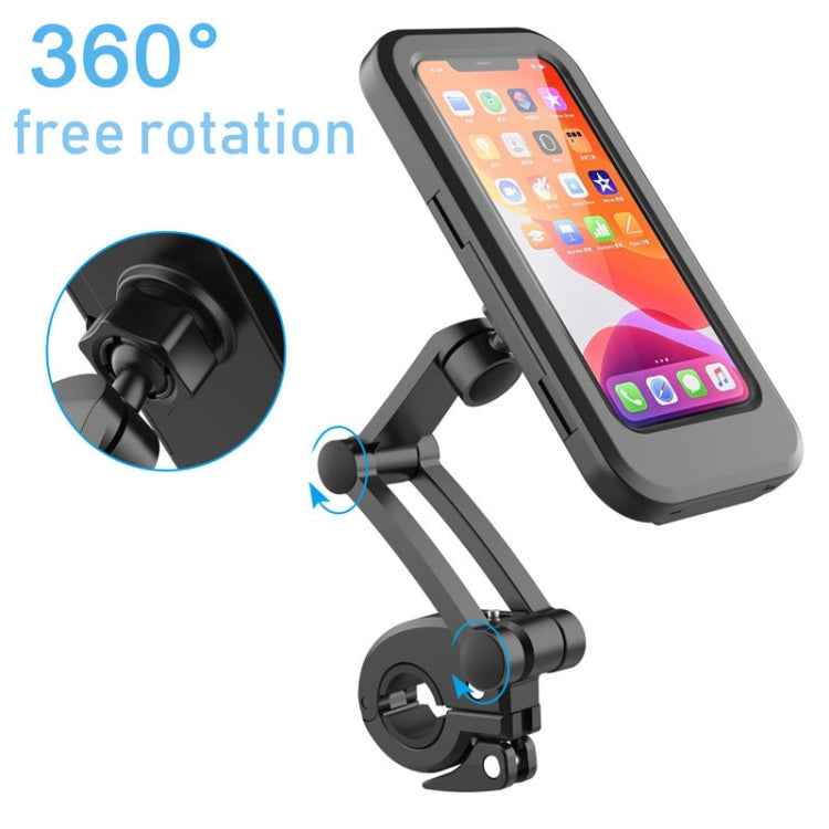 Motorcycle Rearview Mirror Mobile Phone Bracket Locomotive Mobile Phone Bracket Bicycle Handle Waterproof Bracket