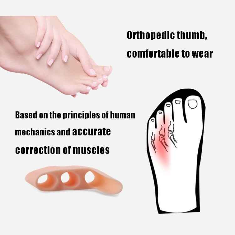 1Pairs Three-hole Split Toe Protects Thumb External Separator Random Color Delivery