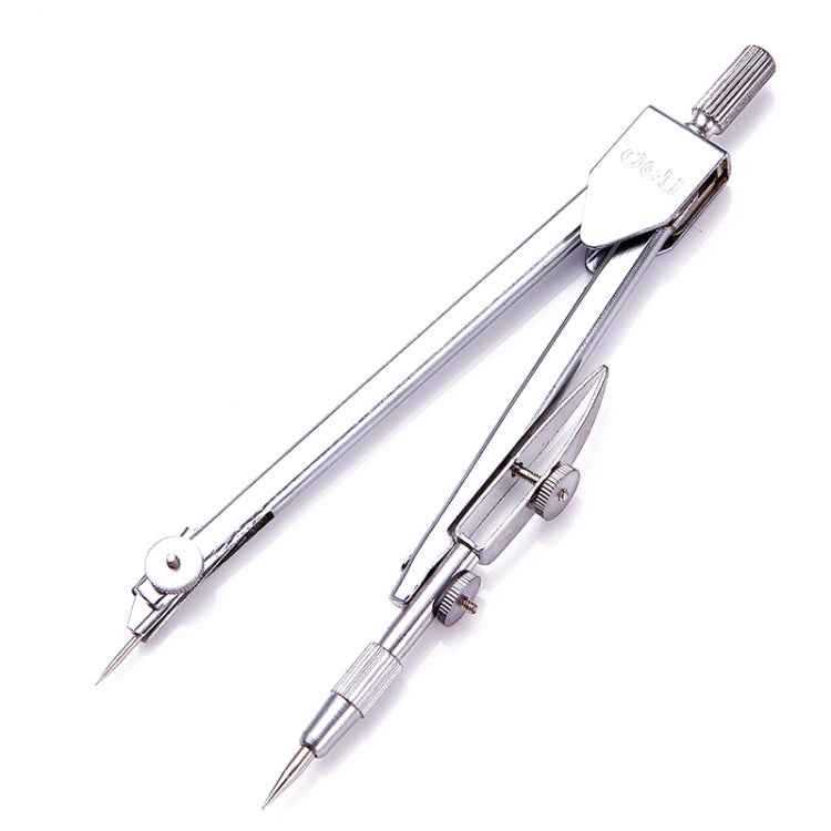 Stainless Steel Student Drawing Compass Math Geometry Tool (Included Box)