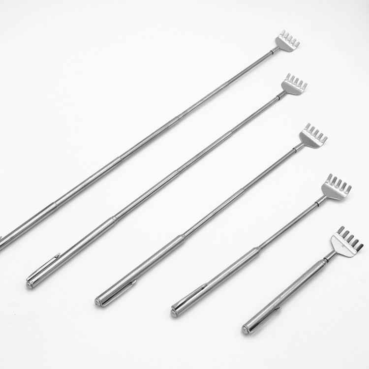 2 PCS Extendable Back Scratcher Stainless Steel Telescopic Anti Itch Claw Massager Extender