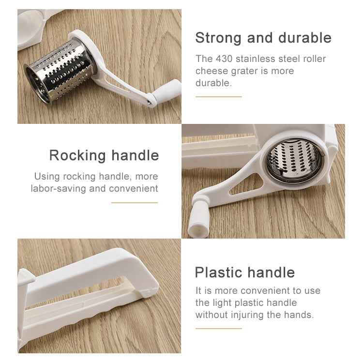 Cheese Hand-Cranked Rotary Grater Plastic Multi-Purpose Grater