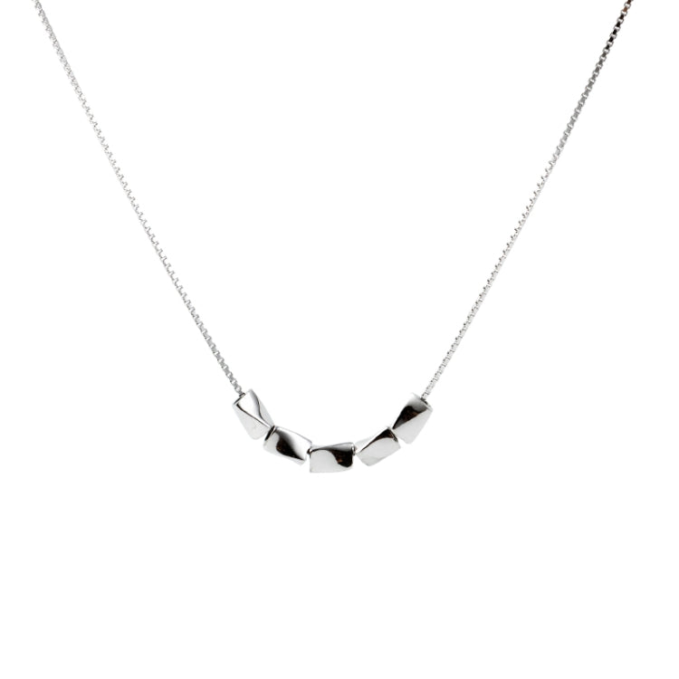 925 Sterling Silver Peas Necklace Rice Clavicle Chain