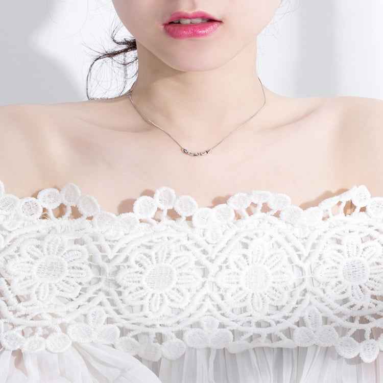 925 Sterling Silver Peas Necklace Rice Clavicle Chain