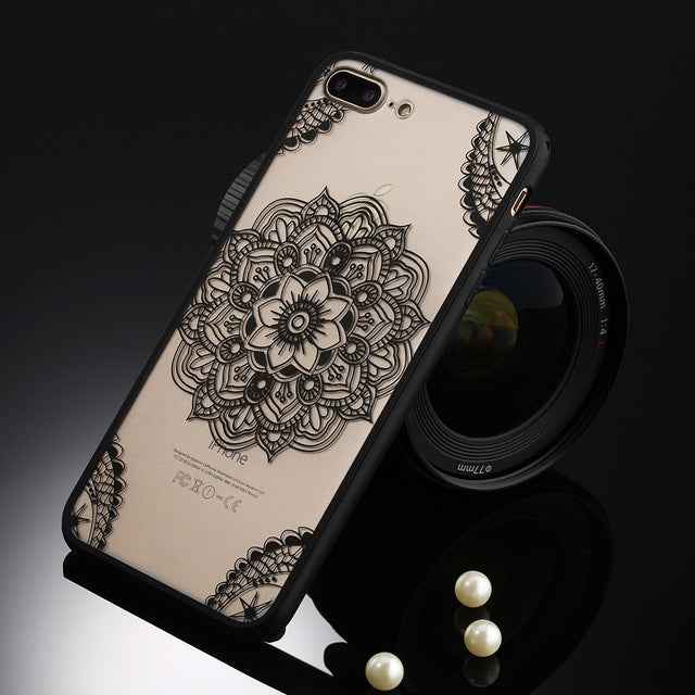 Sexy Floral Pattern TPU + PC Protective Cover Cases for iPhone 7 Plus / 8 Plus