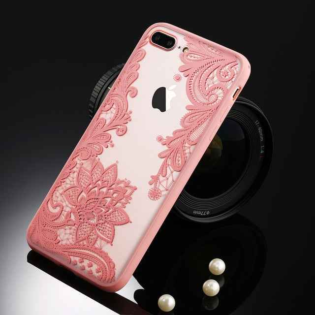 Sexy Floral Pattern TPU + PC Protective Cover Cases for iPhone 7 Plus / 8 Plus