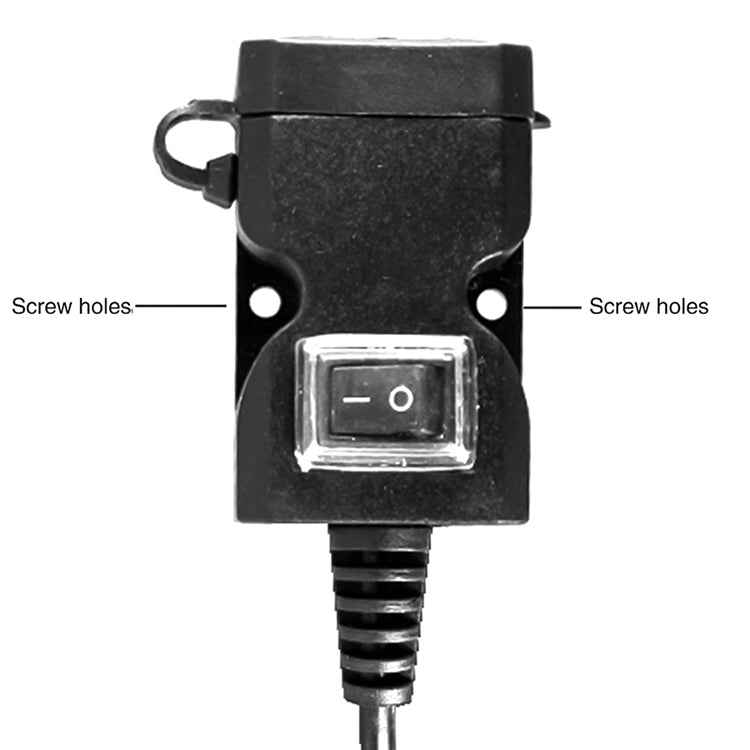 Dual USB Port 12V Waterproof Motorbike Motorcycle Handlebar Charger 5V 1A/2.1A Adapter Power Supply Socket for Phone Mobile, Handlebar Charger