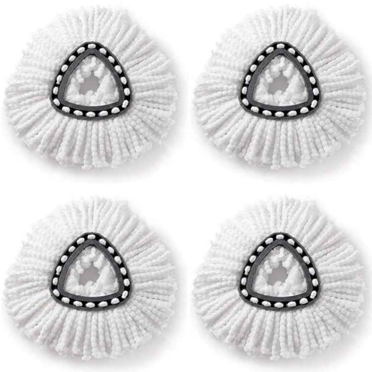 4 PCS Rotating Triangle Cotton Yarn Mop Head Mop Replacement Cloth For O-Cedar/Vileda