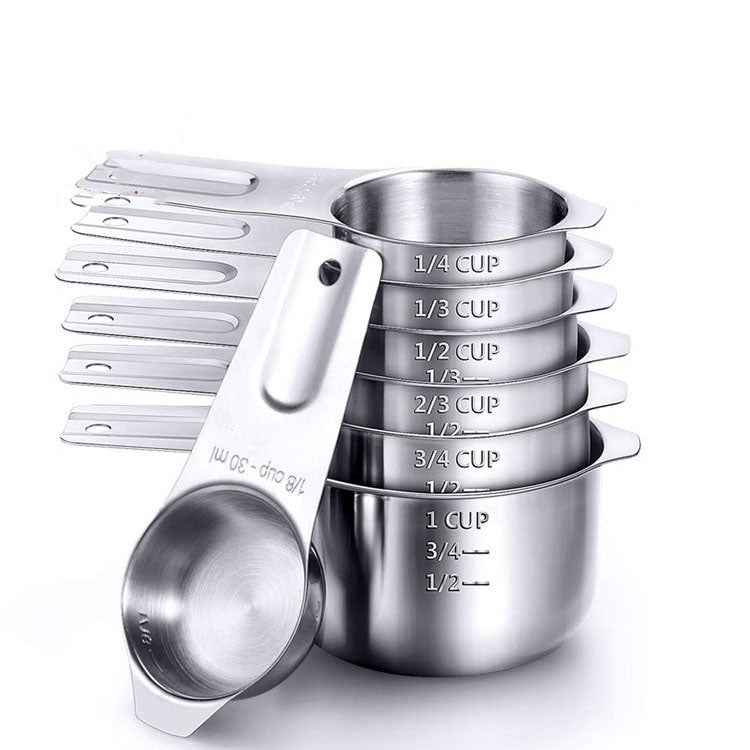 7 in 1 304 Stainless Steel Measuring Cup Set Baking Tools