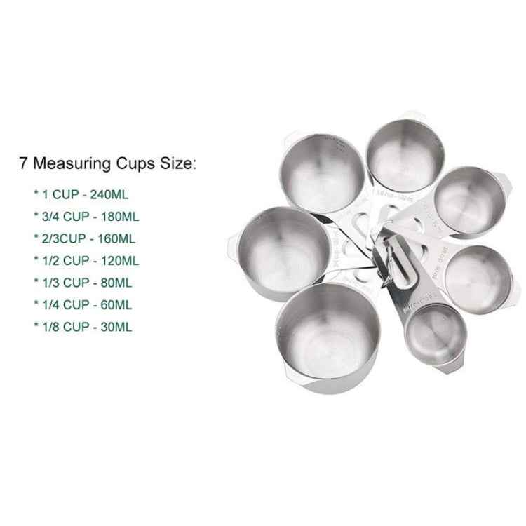7 in 1 304 Stainless Steel Measuring Cup Set Baking Tools