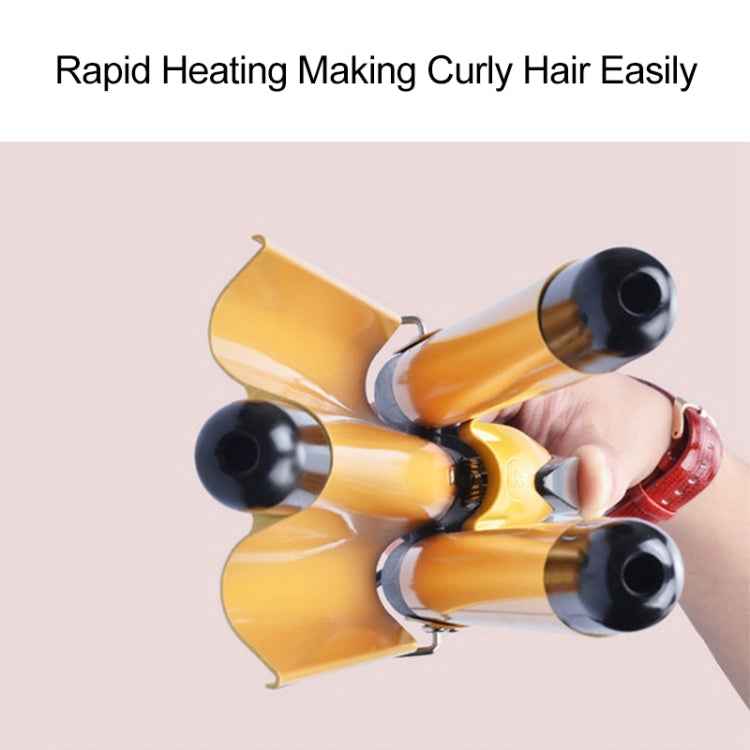 20-32m Automatic Ceramic Perm Splint Hair Curler 3 Barrels Big Wave Hair Curling Iron Tools, 20mm, 22mm, 25mm, 28mm, 32mm