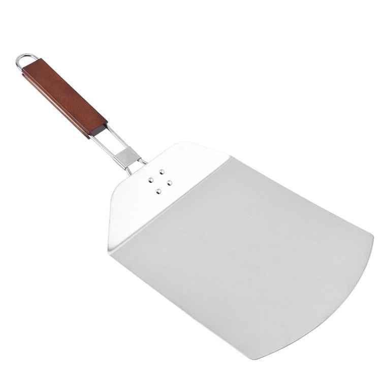 Stainless Steel Folding Pizza Spatula Square Cake Transfer Spatula Baking Tools