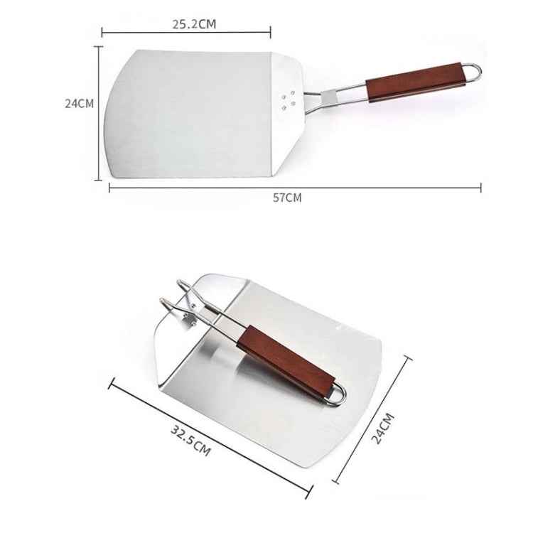 Stainless Steel Folding Pizza Spatula Square Cake Transfer Spatula Baking Tools