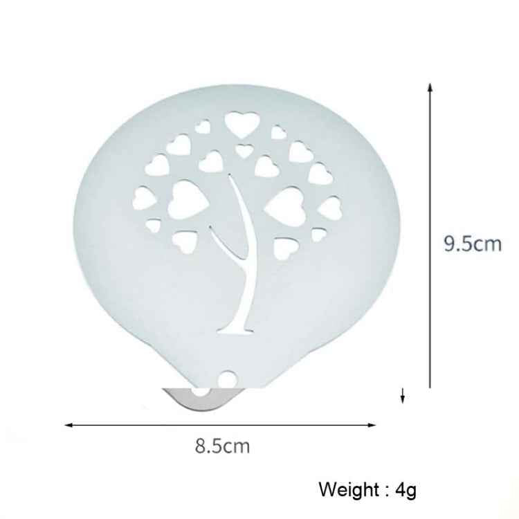 6 PCS Stainless Steel Garland Mold Fancy Coffee Printing Model Coffee Milk Foam Spray Pattern Template Random Style Delivery