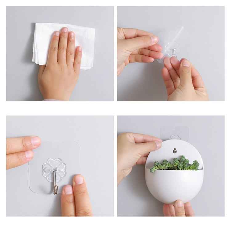4 In1 Wall-Mounted Flower Pots Lazy Plastic Flower Pots On The Wall