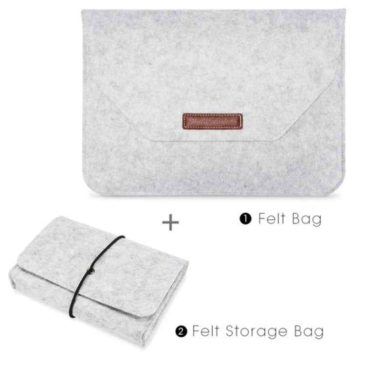 Portable Air Permeable Felt Sleeve Bag for MacBook Laptop, with Power Storage Bag