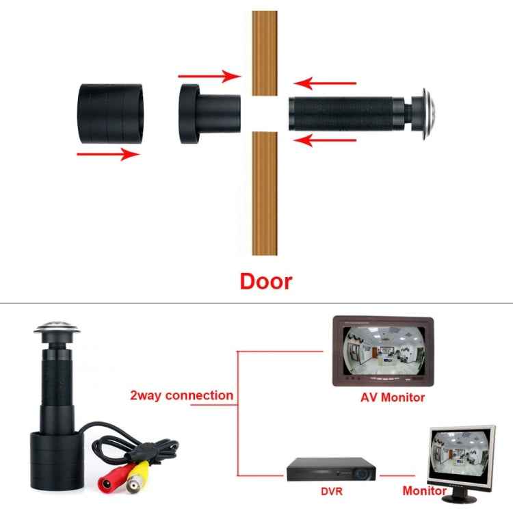 800TVL CVBS Analog door cat eye Color wide view Door Viewer Camera Adjustable Home Security Camera