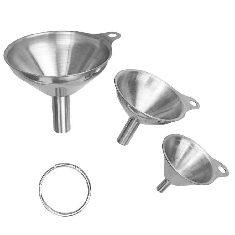 3 in 1 Stainless Steel Funnel Mini Funnel Oil Leaking Wine Leaking Integrated Liquid Dispenser Set