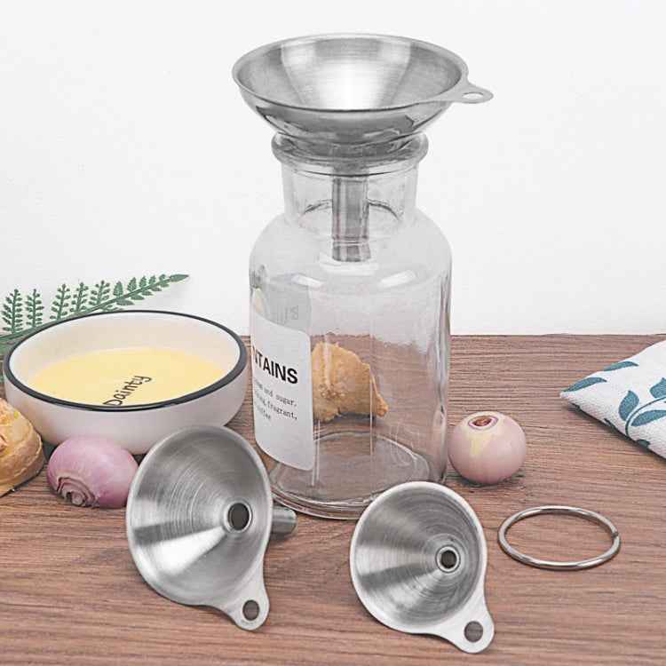 3 in 1 Stainless Steel Funnel Mini Funnel Oil Leaking Wine Leaking Integrated Liquid Dispenser Set