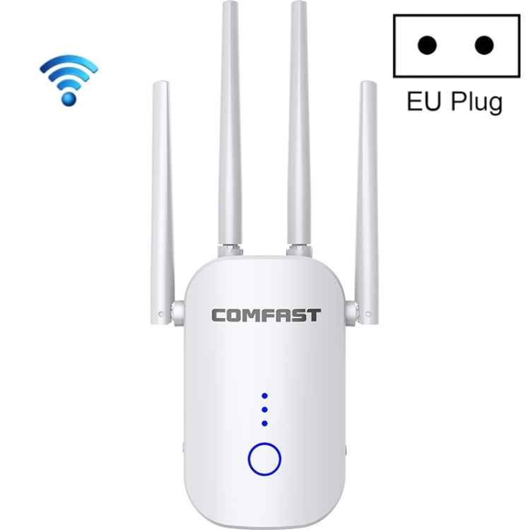 COMFAST CF-WR758AC Dual Frequency 1200Mbps Wireless Repeater 5.8G WIFI Signal Amplifier, CN Plug