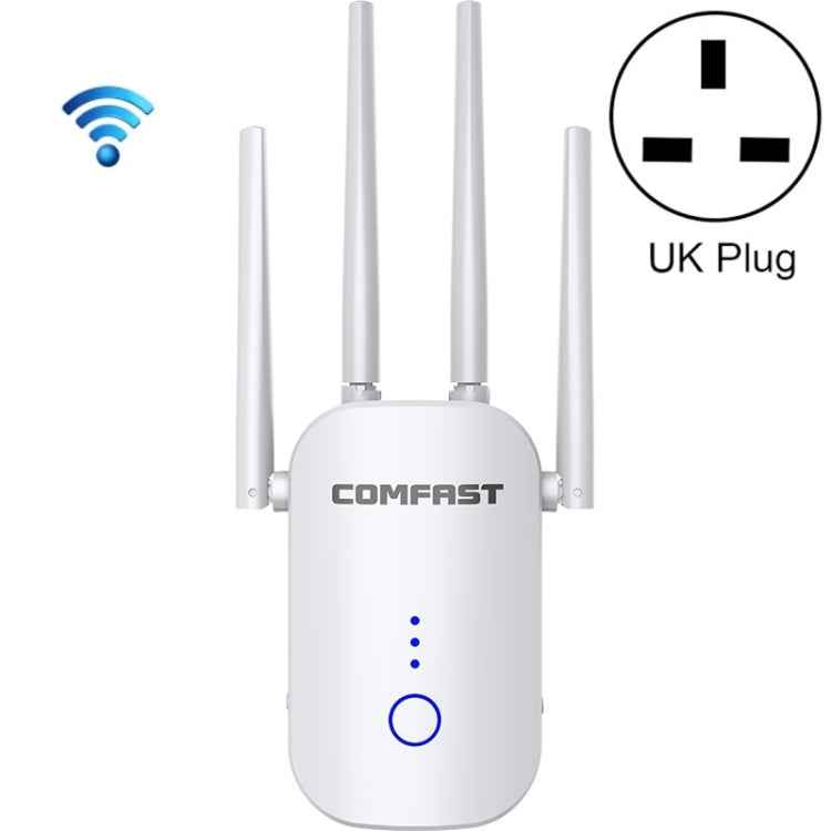 COMFAST CF-WR758AC Dual Frequency 1200Mbps Wireless Repeater 5.8G WIFI Signal Amplifier, CN Plug