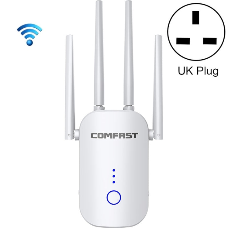COMFAST CF-WR758AC Dual Frequency 1200Mbps Wireless Repeater 5.8G WIFI Signal Amplifier, CN Plug, TBD05451904, TBD05451904EU, TBD05451904UK