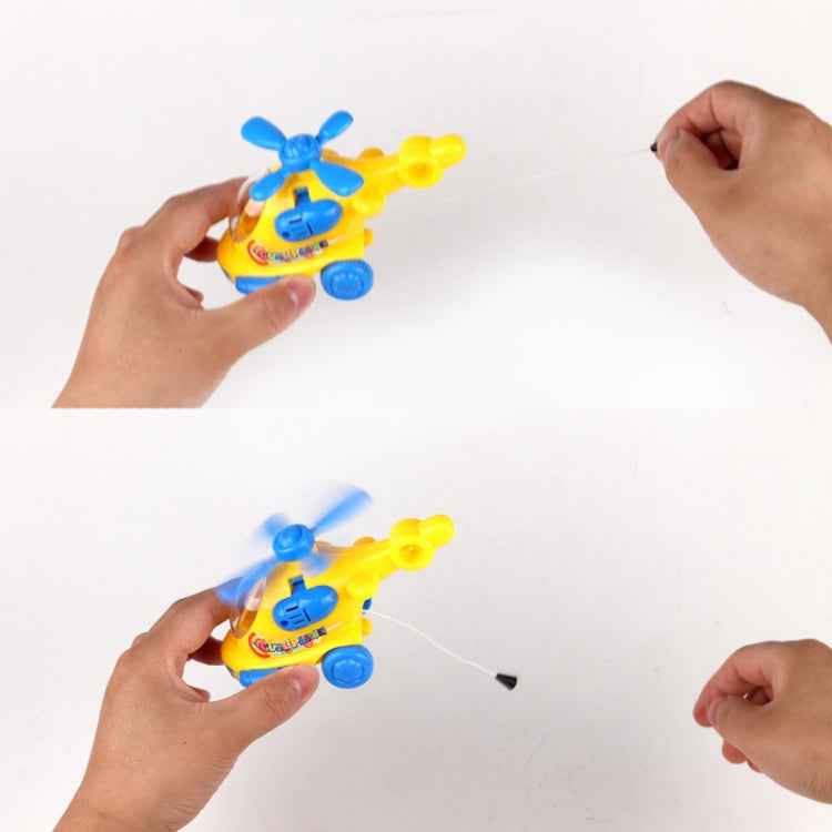 3 PCS Children Handle Plane Q Version Aviation Helicopter Model