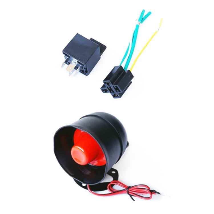 2 Set Universal Sound And Light Car Alarm 12V Vehicle Alarm System Bullet Key Remote Control
