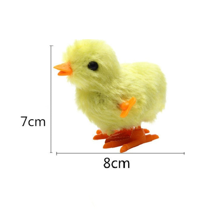 3 PCS Winding Plush Chick Clockwork Jumping Color Chick, Random Color Delivery, Plush Chick