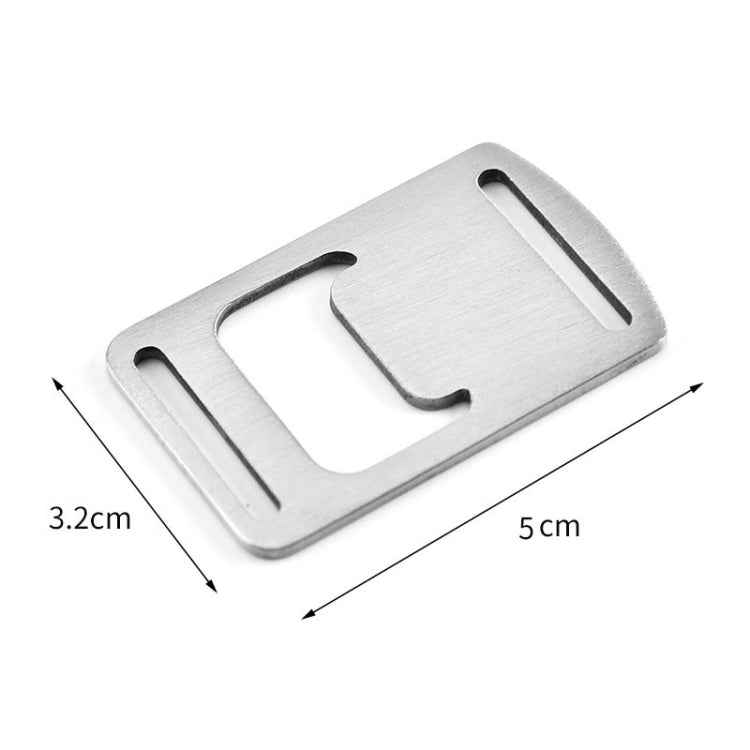 20 PCS Ribbon Bottle Opener Stainless Steel Card Bottle Opener Outdoor Backpack Webbing Buckle Lanyard Bottle Opener